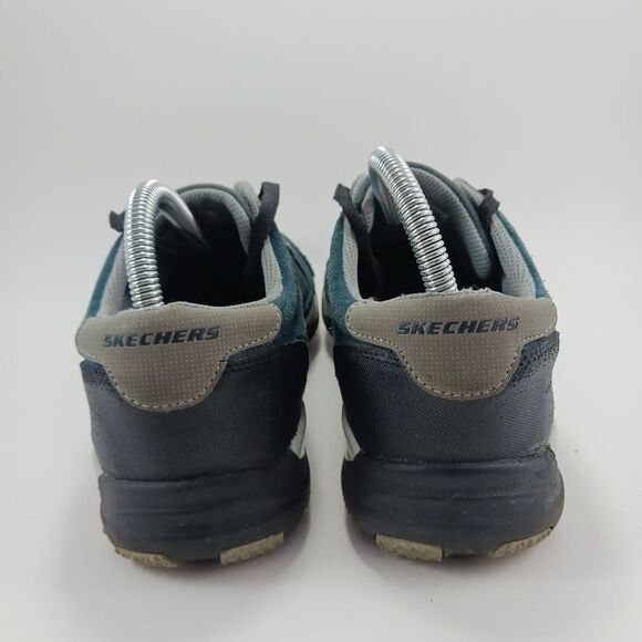 Skechers Larson Men's Suede Classic Fit Shoe. Blue/Gray. Size 7 - Picture 12 of 14